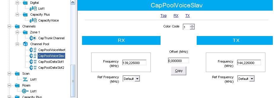 Capacity Plus 27 2. Create a channel pool for Slave (Trunk) repeater. 3.