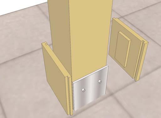 Align all skirting pieces evenly at top.