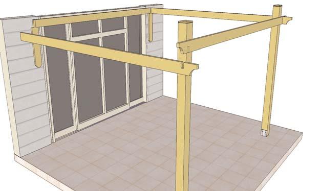 10. Lift and slide the last Side Girder (H) onto the Wall Mount (M) and on the
