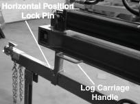 Before You Start Vertical Setup (Continued) Firmly grasping the log carriage handles, raise the log carriage into