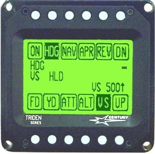 THE TRIDEN SERIES 3-AXIS IFCS FEATURES TRIDEN SERIES AUTOPILOT This autopilot only version uses a standard artificial horizon in combination with a directional gyro (DG) or an NSD-360A, NSD-1000