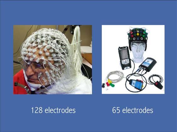 To have an idea about how simple a 3- electrode system is, pictured on the left is a scientific EEG system composed of 128 electrodes with their