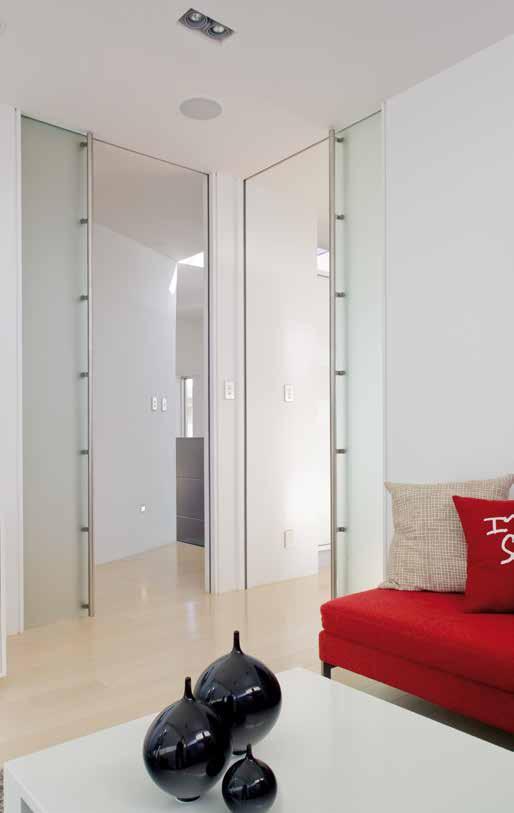 See-through Space Design Features & Options Various glass door options available including clear, frosted and tinted.