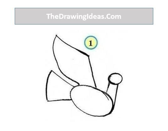 Drawing # 8 How to Draw a Dove - Step by Step Guide - DRAWING IDEAS Step 1: Draw the rough sketch of the dove that will depict the sketch of head, neck, wings