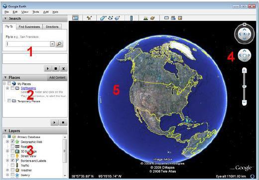 Now, let's learn about Google Earth s basic features and controls.