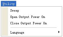 Cursor Color: Set cursor color. Wave Number: Set the number of periods displayed. Show/Hide Control: Show or hide the control panel. 6. Utility Sweep: Show the sweep dialog.