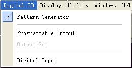 3.6 Digital Input/Output Select Menu Digital IO, you can change the current digital IO mode.