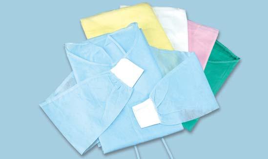 00/CASE 8004C: PREMIUM BARRIER GOWN In White, Blue, Yellow, Green and Pink 1 Size Fits