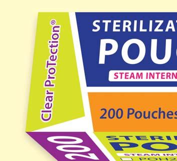 Clear ProTection Internal and External INDICATORS STERILIZATION POUCHES Et0