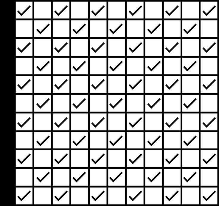 26. 62 Case - 1 : above arrangement shows selections where no two square have common side. There are total 61 units square. ways of selecting squares.