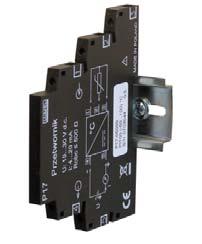 P7 TRANSDUCER SUPPLIED FROM A CURRENT LOOP 4-2mA FEATURES: 6,2 mm + - Thin-walled casing - 6.2 mm. Standardized d.c. current output signal 4-2 ma. Supply from a current loop.