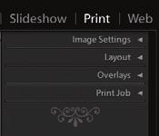 SELECT IMAGES WINDOW OVERVIEW 1 Choose images from your catalog in Grid View or from the Filmstrip. 2 Select the Print module to load your first image into the main window.