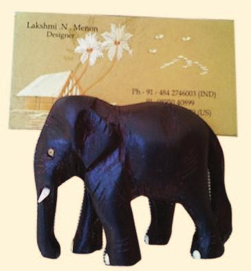 Elephant Business Card Holder 2.5 in X 2.