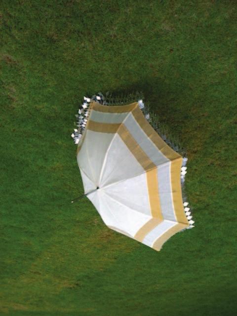 Parasol 17 in radius parasol made from traditional kerala 'Kasavu'