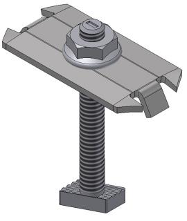 ROTATE MIDCLAMP T-BOLT: Rotate bolt into position and slide until bolt and clamp are against
