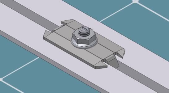 alignment marks Cut Rail to Desired Length /" MIN. INSTALL REMAINING MID-CLAMPS: Proceed with module installation.