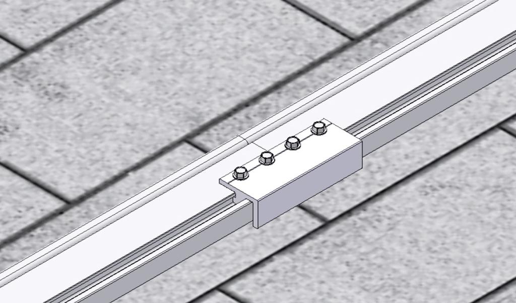 There should be a gap between rails, up to 3/6" at the splice connections.
