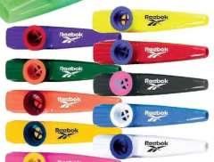 4-3/4" Plastic Kazoos Item # MI0208 4-3/4" Plastic Kazoos Musical Instruments, Toys Our Kazoos are Made in USA, available in assorted colors or by specific color. Imprint size is 1"x1/2".