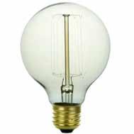 Globes 120V dimmable INCANDESCENT 27 G40 6.6 G30 5.3 4.6 G25 60A19/AQ/S/CL 60W 3.1 3.7 4.