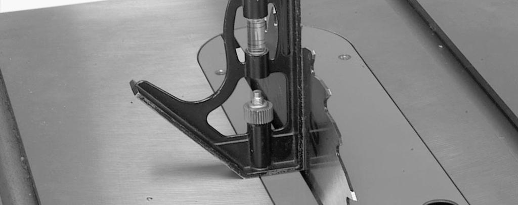 42, and tighten or loosen adjusting screw () until head of screw () contacts casting on front trunnion when the blade is at 90 degrees to the table. Then tighten locknut (). 3.