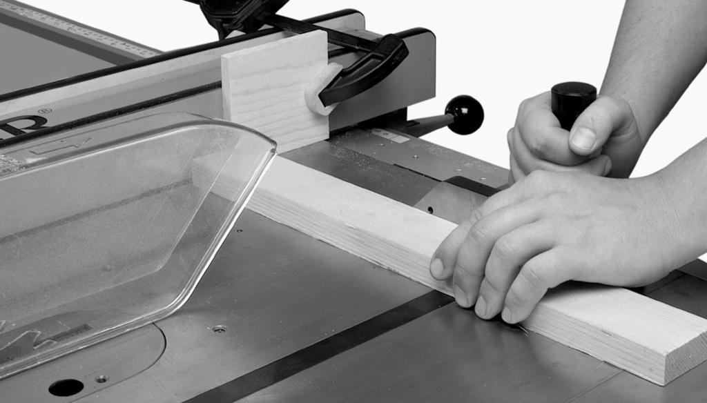 The following information describes the safe and proper method for performing the most common sawing operations.