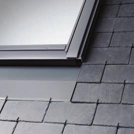 EDN Recessed Flashing --N is used for recessed installation in flat roofing materials up to 8mm, i.e. slate, roofing felt, etc. Cannot be used for interlocking slate.