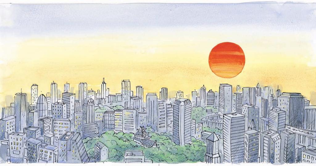 Haruka lives in a small flat in a large city in Japan. But she prefers to call it the LAND OF THE RISING SUN.