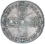 2050 James II, halfcrown 1687, shilling 1688/7 overdate (S.