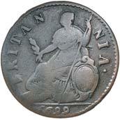 2073* William III, copper halfpenny, 1701, unbarred A's in Britannia (S.3556).