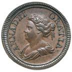 Dark brown patina, well defined with details of Britannia's face visible, extremely fine or better and