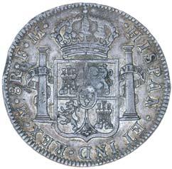 Mexico City Mint eight reales 1793FM (S.3765A).