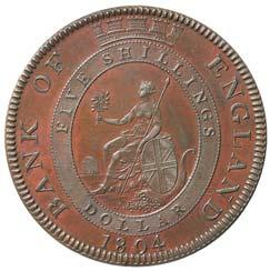 $140 2106 George III, silver three shillings bank