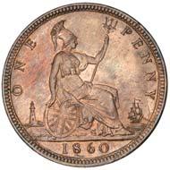 $140 2158 Queen Victoria, bun head, penny, 1875 wide date (S.