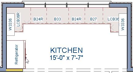 Editing Cabinets and Appliances 4. In the Appliances library, find the electric range and select it for placement. 5. Place the range in the empty space on the right of the kitchen.