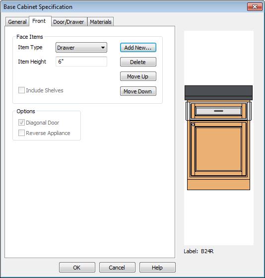Home Designer Architectural 2014 User s Guide To edit cabinets in the Cabinet Specification dialog 1.