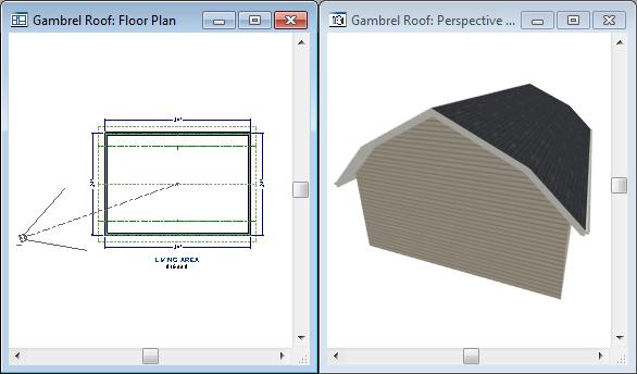 Home Designer Architectural 2014 User s Guide To create a gambrel roof 1. Click on the floor plan view window to make it the active view. 2. Select Build> Roof> Delete Roof. 3.