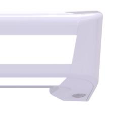 Aluminum The integral night light option is available with 3-way, low-profile, stainless