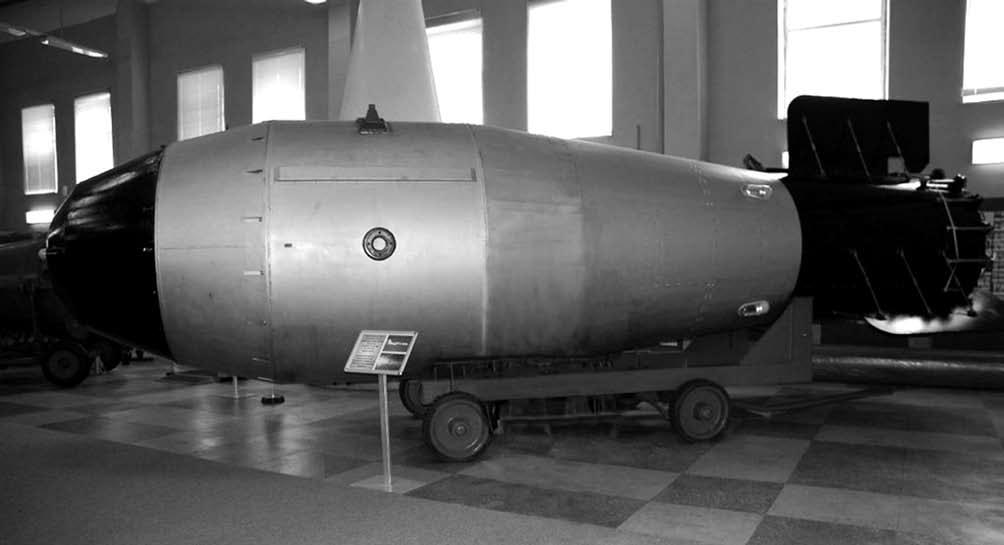 Replica of the Tsar Bomb in Sarov Atomic Bomb Museum. The Tsar Bomb is the biggest nuclear bomb ever tested.