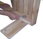 (You can use middle canoe #10 to temporarily hold up the top end of back slats while positioning and screwing