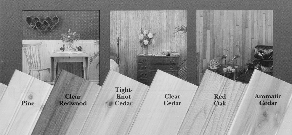 QUALITY MILLWORK ITEMS 4 Special Order Special Order WOODWAY PACKAGED T & G PANELING 5/16 x 3-1/2'' code order # name face grade length retail CEDAR (weight 9 1/2 lbs per pkg.) covers 14 S.F.