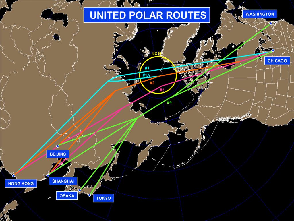Airlines are increasingly using trans-polar routes as