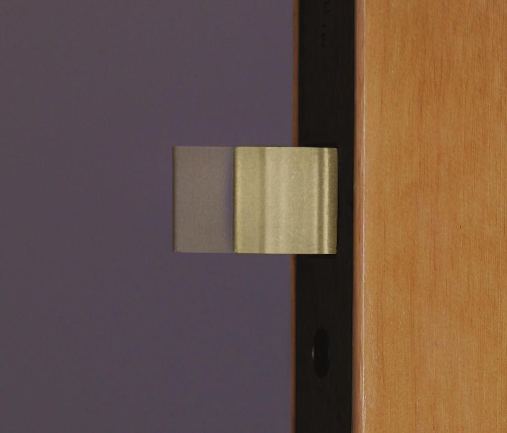 Operating as one, all three bolts engage when the door is closed, fighting deflection even when the door is unlocked.