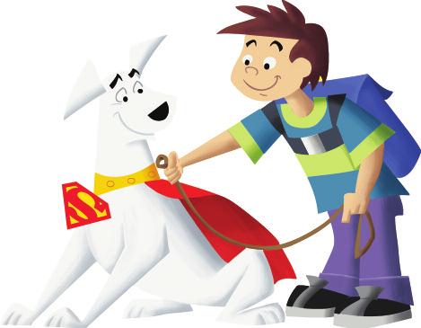 master, then coloring and cutting out the character images) Read the following paragraph aloud to students: One day, Krypto and Kevin were playing together in Kevin s back yard.