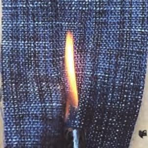 The contact of flame with fabric surface The moment of ignition Burning behaviour at 2 seconds after ignition and flame removal Ignition time [s] 1 st Article 4 2