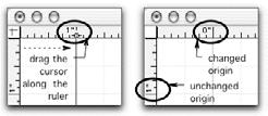 T change the Drawing Origin f a single ruler: Make sure Shw Rulers is selected in Drawing Setup under the Layut menu as described earlier.