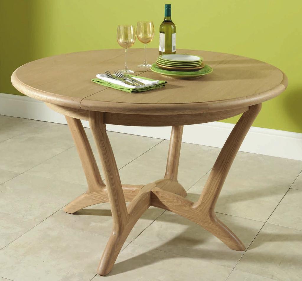 dining table featured above is available as either an Oval or Round table with a butterfly extension leaf
