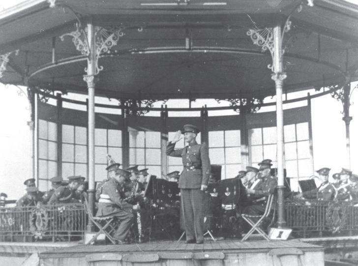 previously installed bandstand.