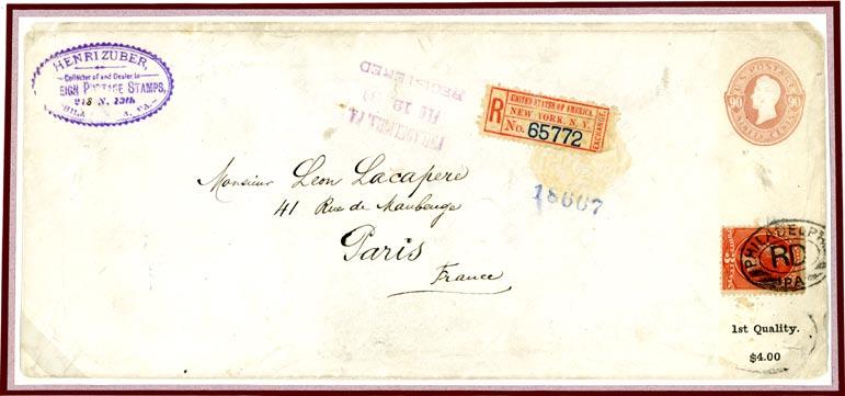 These envelopes had information as to paper quality and quantity purchase price specially printed on them for the benefit of Post Office patrons.