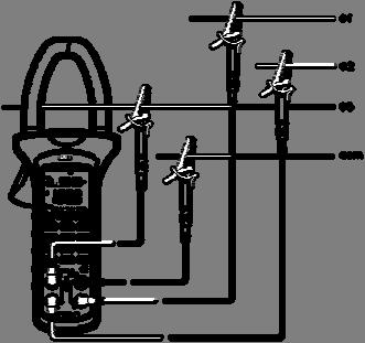 Note When the measurement has been completed, disconnect the connection between the conductor under test and the jaw, and remove the conductor away from the transformer jaw of the Meter. C.