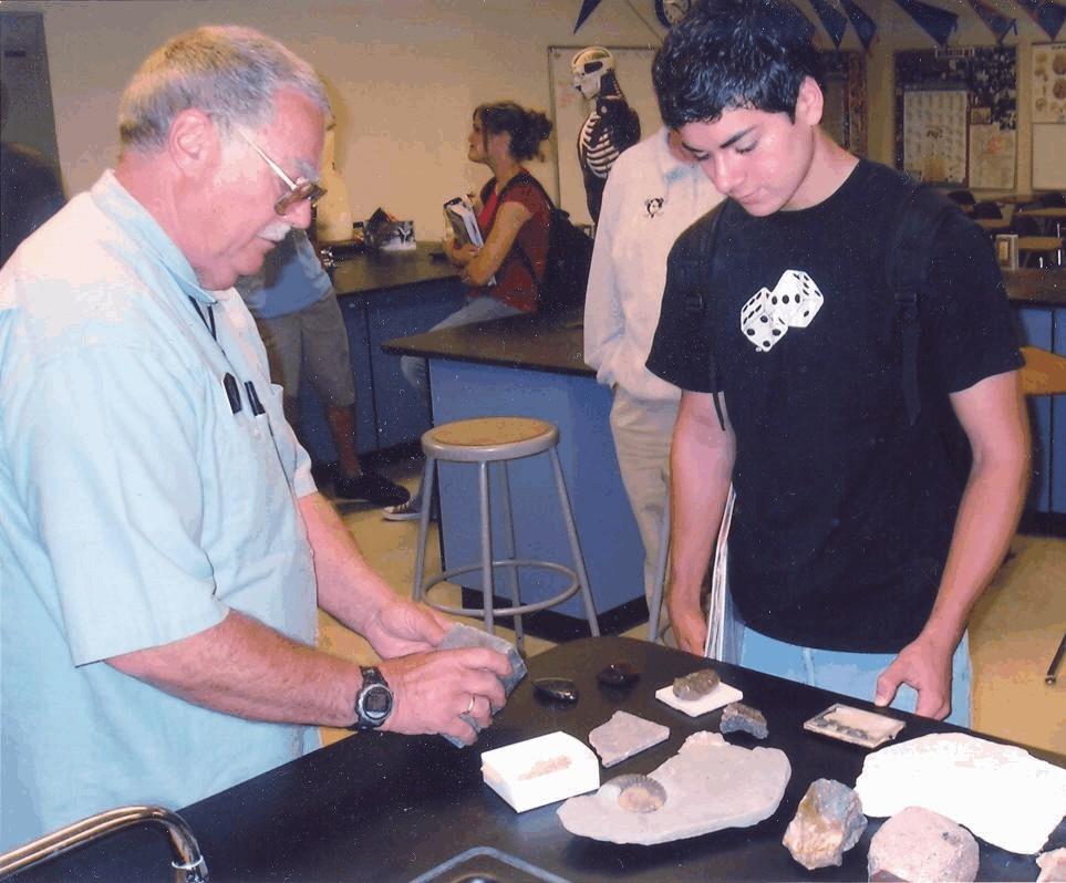 PASADENA LAPIDARY SOCIETY NEWSLETTER Page 6 Ed s Corner Ed Imlay at local schools EDUCATIONAL OUTREACH Ed Imlay has successfully introduced the interesting field of rocks and geology to thousands of